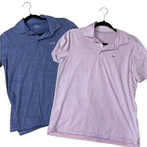 Vineyard Vines Boys Sankaty Polo Bundle of Two Performance Shirts Large (16)